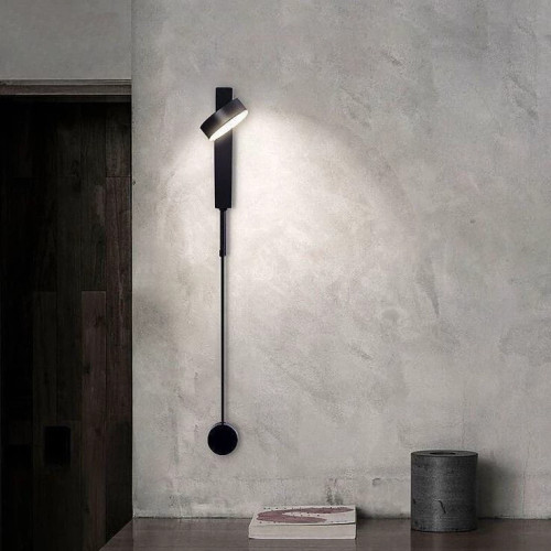 دیوارکوب مدل گردان تک شعله مشکی