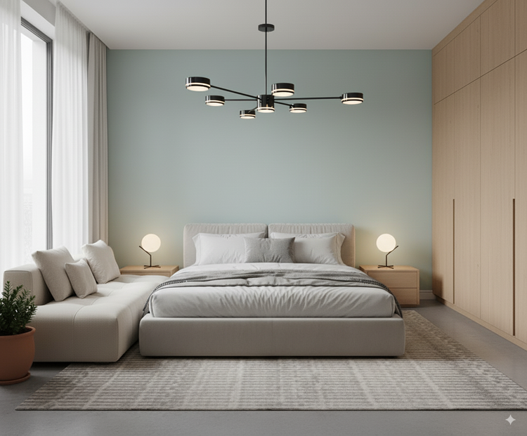 لوستر مشکی مدرن با بازوهای قابل تنظیم